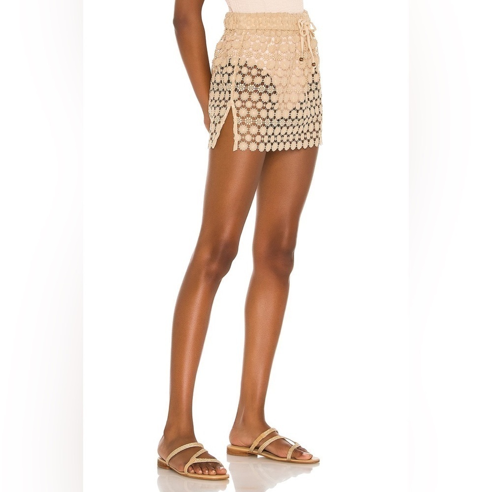 🔥 LOVERS & FRIENDS CHIARA MINI SKIRT SANDSTONE XL - Picture 3 of 8